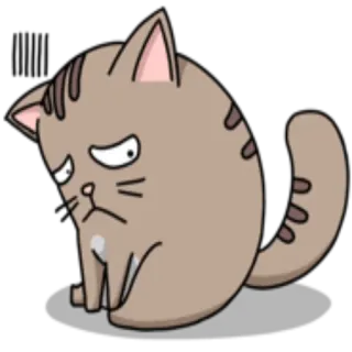 😞 gatto, animale, triste, carino, adesivo, felino, animale domestico, animale domestico whatsapp sticker