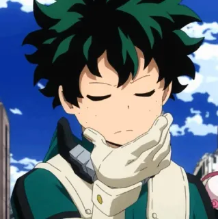 🥦 Izuku Midoriya My Hero Academia 애니메이션, 만화, 나의 히어로 아카데미아, 미도리야 이즈쿠, 데쿠 telegram sticker