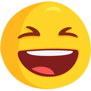 😄 Emoji, Rire, Smiley, Jaune, Expression, Joyeux telegram sticker