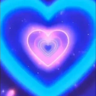 ❤️ heart, love, neon, glowing, layers telegram sticker