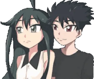 💕 Anime, Coppia, Manga, Cartone animato, Arte, Personaggio telegram sticker