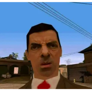 🤔 Mr. Bean Grand Theft Auto telegram sticker