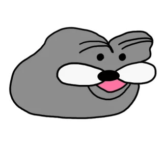 🤡 Meme, Frosch, Cartoon, Pepe, Internet Meme, Grau, Lustig telegram sticker