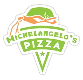 🍕 Michelangelo Teenage Mutant Ninja Turtles MICHELANGELO'S PIZZA Pizza, Ninja, Tartaruga, Michelangelo, Cibo telegram sticker
