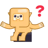🤷‍♂️ cartoon, question, confused, unsure, character telegram sticker