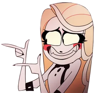 😅 Charlie Morningstar Hazbin Hotel iblis, hotel, animasi, karakter, Hazbin telegram sticker