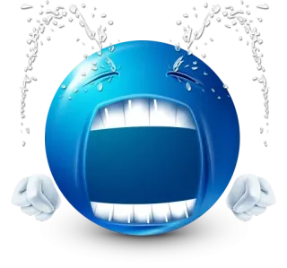 😭 llorando, emoji, triste, azul, gritando, emoción, molesto whatsapp sticker