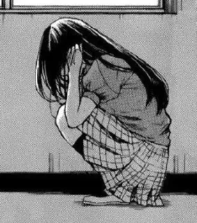 🌟 buồn, khóc, cô gái, manga, anime, tuyệt vọng telegram sticker