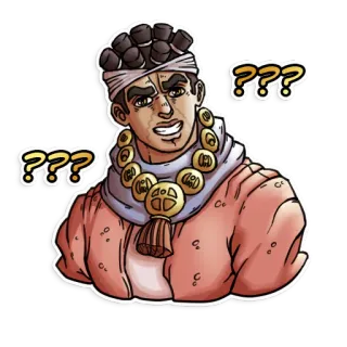 😕 ??? เครื่องหมายคำถาม, สับสน, ไม่เเน่ใจ, ผู้ชาย, ตัวละคร whatsapp sticker