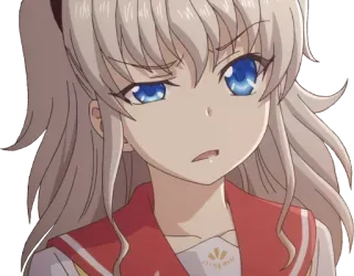😒 アニメ, 女の子, イライラ, キャラクター telegram sticker