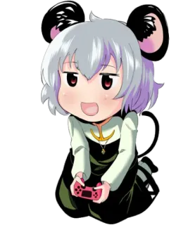 🎮 Anime, Mouse, Karakter, Gaming, Controller telegram sticker