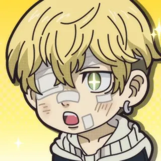 🎐 Anime, Mangá, Personagem, Adesivo, Bandagens, Garoto anime whatsapp sticker