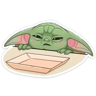 🤨 Grogu The Mandalorian Baby Yoda, Star Wars, carino, Grogu, The Mandalorian telegram sticker
