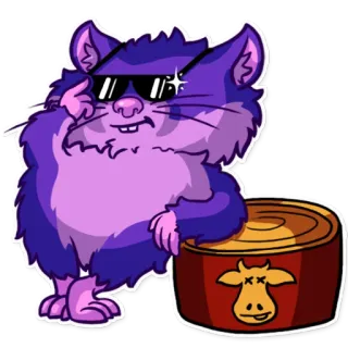 😎 хомяк, животное, мультфильм, солнцезащитные очки, крутой, питомец telegram sticker