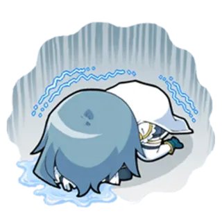 😭 piangere, triste, emotivo, blu, bianco telegram sticker