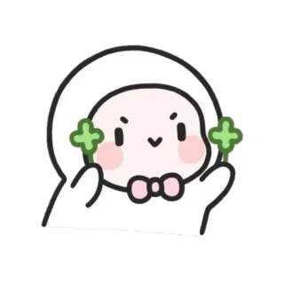 😊 ステッカー, かわいい, 幸運, クローバー, キャラクター telegram sticker