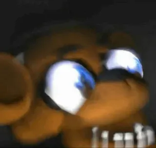 ⛓ Freddy Fazbear Five Nights at Freddy's freddy fazbear, fnaf, jeu d'horreur, ours animatronique, jumpscare whatsapp sticker