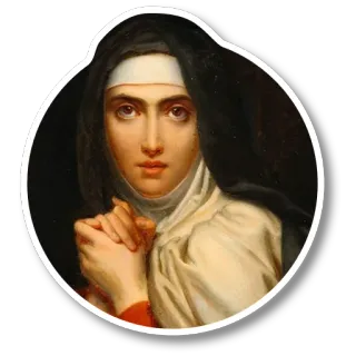 🙏 religieuse, religieux, prière, portrait, catholique, femme telegram sticker