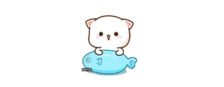😃 猫, 魚, 可愛い, 動物 telegram sticker