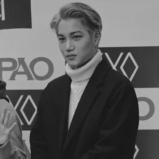 🗝 Kai kpop, exo, ไอดอล, นักร้อง, นักแสดง, ภาพเหมือน, เพลง telegram sticker