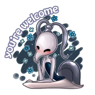 😊 you're welcome cute, flowers, kawaii, greeting telegram sticker