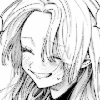 📂 anime, manga, tersenyum, bahagia, gadis, karakter, potret telegram sticker