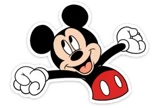 👀 Mickey Mouse 卡通, 老鼠, 迪士尼, 角色, 可爱 telegram sticker