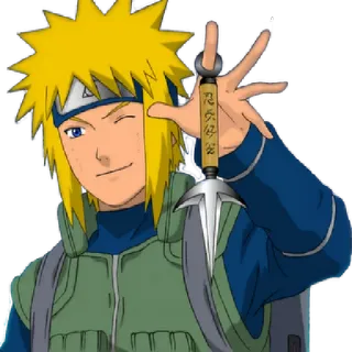 😉 Minato Namikaze Naruto 飛雷神術 Anime, Naruto, Minato, Ninja, Kunai, Personagem whatsapp sticker