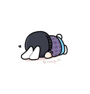 🐰 @_moong_bts 만화, 캐릭터, 귀여운, 스티커, 그림 telegram sticker