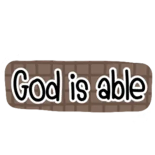 👍 God is able religioso, Deus, cristão, fé, crença telegram sticker