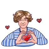 ❤️ 心, 爱, 卡通, 人 telegram sticker