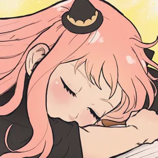 😴 Anya Forger Spy x Family Anime, Spy x Family, Anya Forger, Dessin animé, Endormi, Mignon telegram sticker