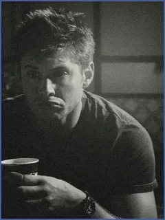 🎈 Dean Winchester Supernatural Dean Winchester, Supernatural, TV Show, Drinking, Man telegram sticker
