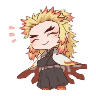 🙂 Kyojuro Rengoku Demon Slayer 애니메이션, 만화, 귀멸의 칼날, 렌고쿠, 렌고쿠 쿄쥬로 telegram sticker