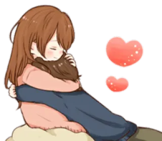 💏 przytulanie, miłość, serca, uczuć, słodkie telegram sticker