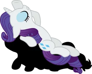 😌 Rarity My Little Pony мультфильм, пони, единорог, Rarity, My Little Pony telegram sticker