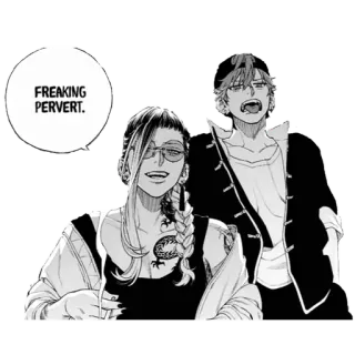 😏 FREAKING PERVERT. anime, manga, pervert, insult, speech bubble telegram sticker