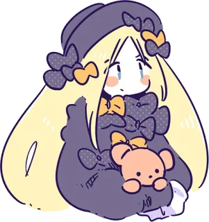 🐻 mignon, poupée, ours en peluche, kawaii, illustration telegram sticker