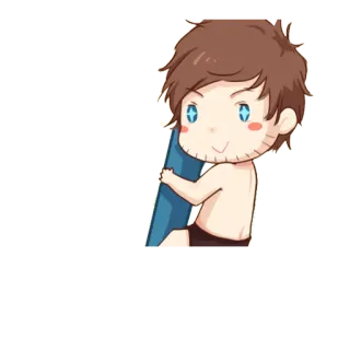 😏 sticker, chibi, cute, character, cartoon telegram sticker