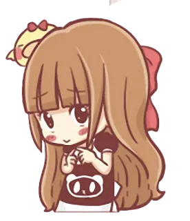 🙈 Cartoon, Kawaii, Niedlich, Anime, Mädchen, Chibi telegram sticker