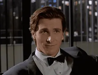 🤠 Patrick Bateman American Psycho Patrick Bateman, American Psycho, Christian Bale, financiën, jaren 80, personage, film telegram sticker