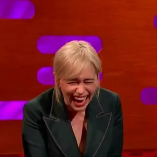 😂 femme, rire, portrait, célébrité, joyeux whatsapp sticker