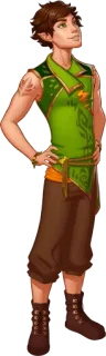 🙄 Elf, Fantasy, Charakter, Grün, Braun whatsapp sticker