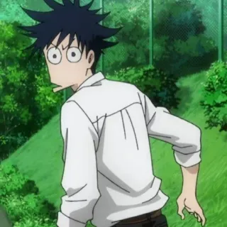 🥠 Megumi Fushiguro Jujutsu Kaisen anime, manga, Megumi Fushiguro, Jujutsu Kaisen, character, funny, surprised telegram sticker
