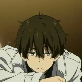 🎐 Houtarou Oreki Hyouka anime, character, hyouka, houtarou oreki, animated telegram sticker