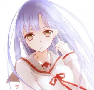 💜 Аниме, Девушка, Школьная форма, Милая, Манга, Иллюстрация telegram sticker
