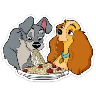 Леди и Бродяга :: @TgSticker telegram stickers