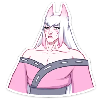 🏋‍♂ anime, manga, furry, fox, kemonomimi, character telegram sticker