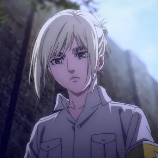 ⚔️ Annie Leonhart Attack on Titan anime, attack on titan, annie leonhart, character, manga telegram sticker