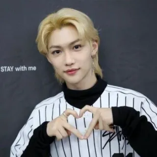 😓 STAY with me kpop, heart hands, singer, idol, blonde hair, smiling telegram sticker
